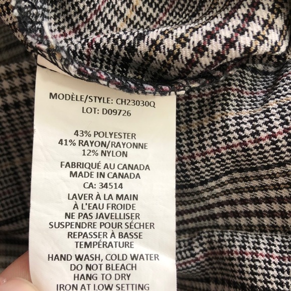 Jules & Leopold Checkered Cuffed High Waisted Ankle Pull On Pants Large - Picture 5 of 8